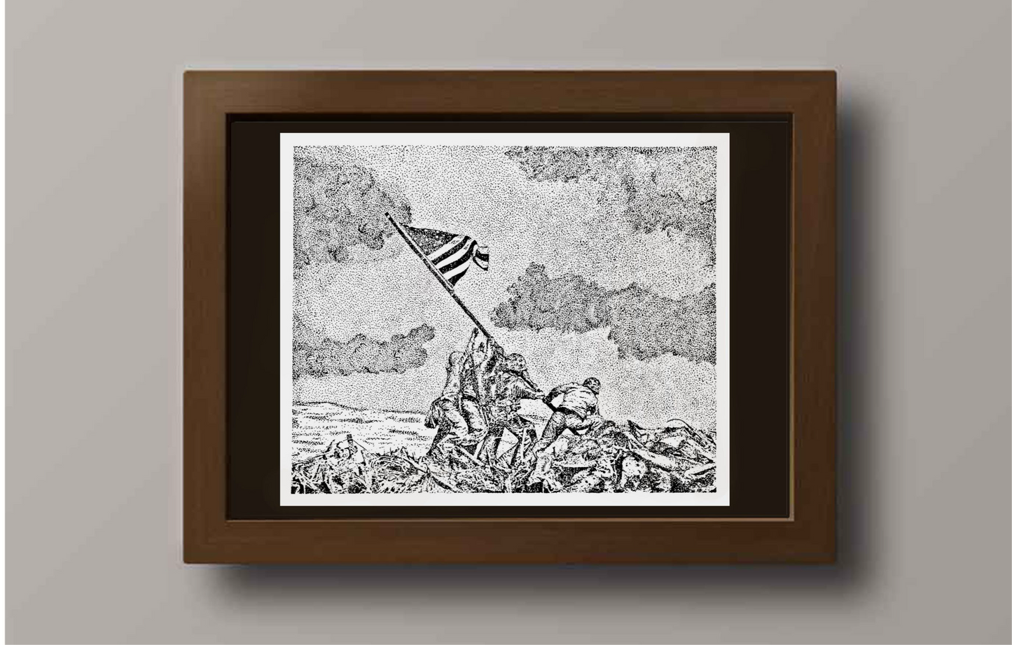 Raising The Flag print